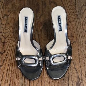 Anne Klein, silver heels